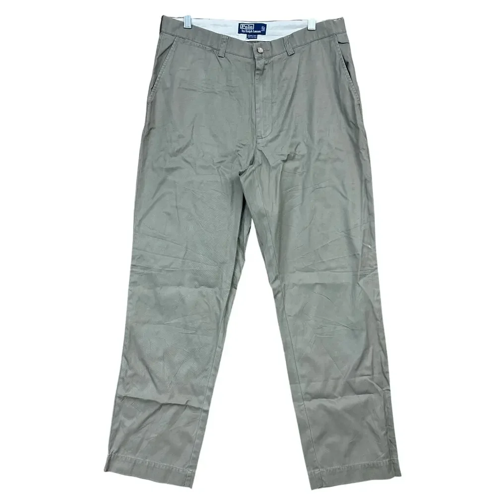 Polo Ralph Lauren Pants Green Prospect 100% Cotton Straight Chino 34x30